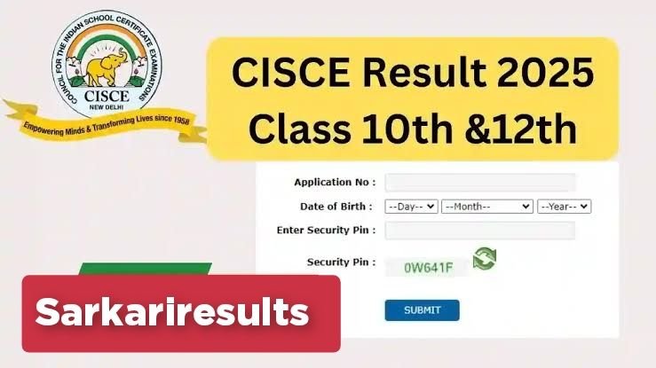 CISCE Board Class 10 & 12 Exam result 2025